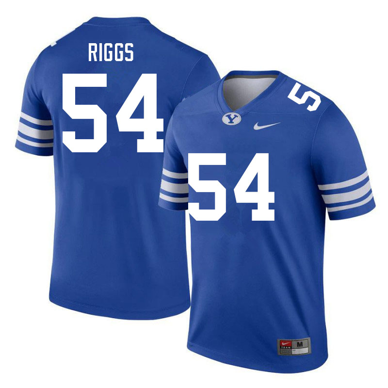 Men #54 Dalton Riggs BYU Cougars College Football Jerseys Sale-Royal